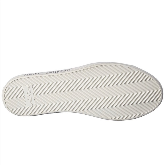 SAINT LAURENT MALIBU CANVAS & LEATHER SNEAKER - Picture 5 of 7